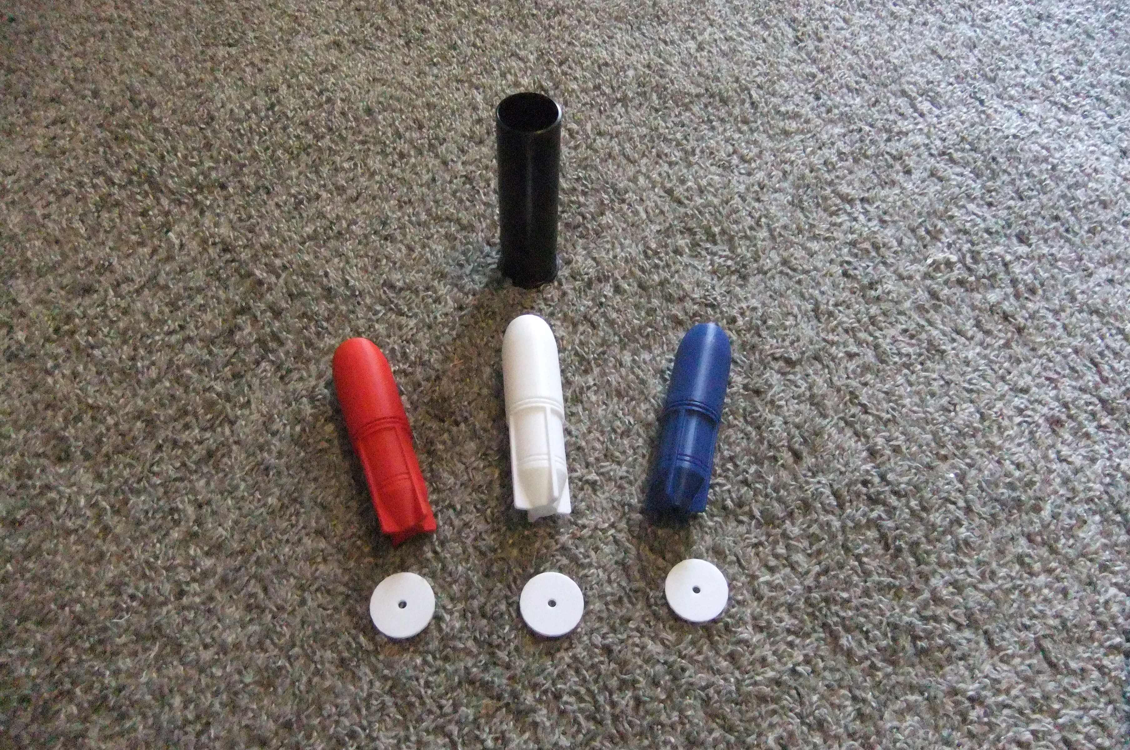 3 Jumbo RWB Finned Plastic Projectile Starter Kit #1