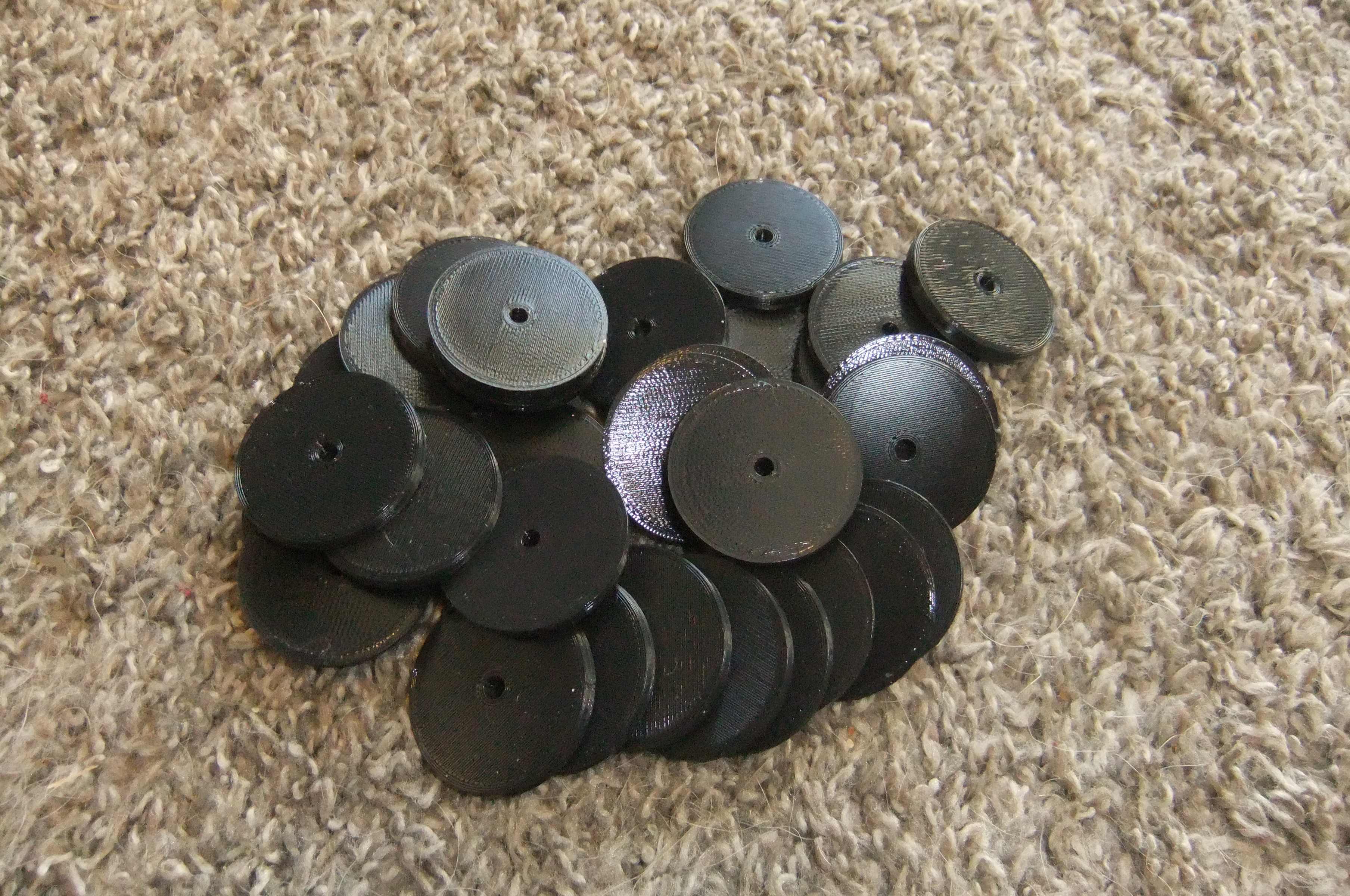 10ct 3D Printed Pushing Disks