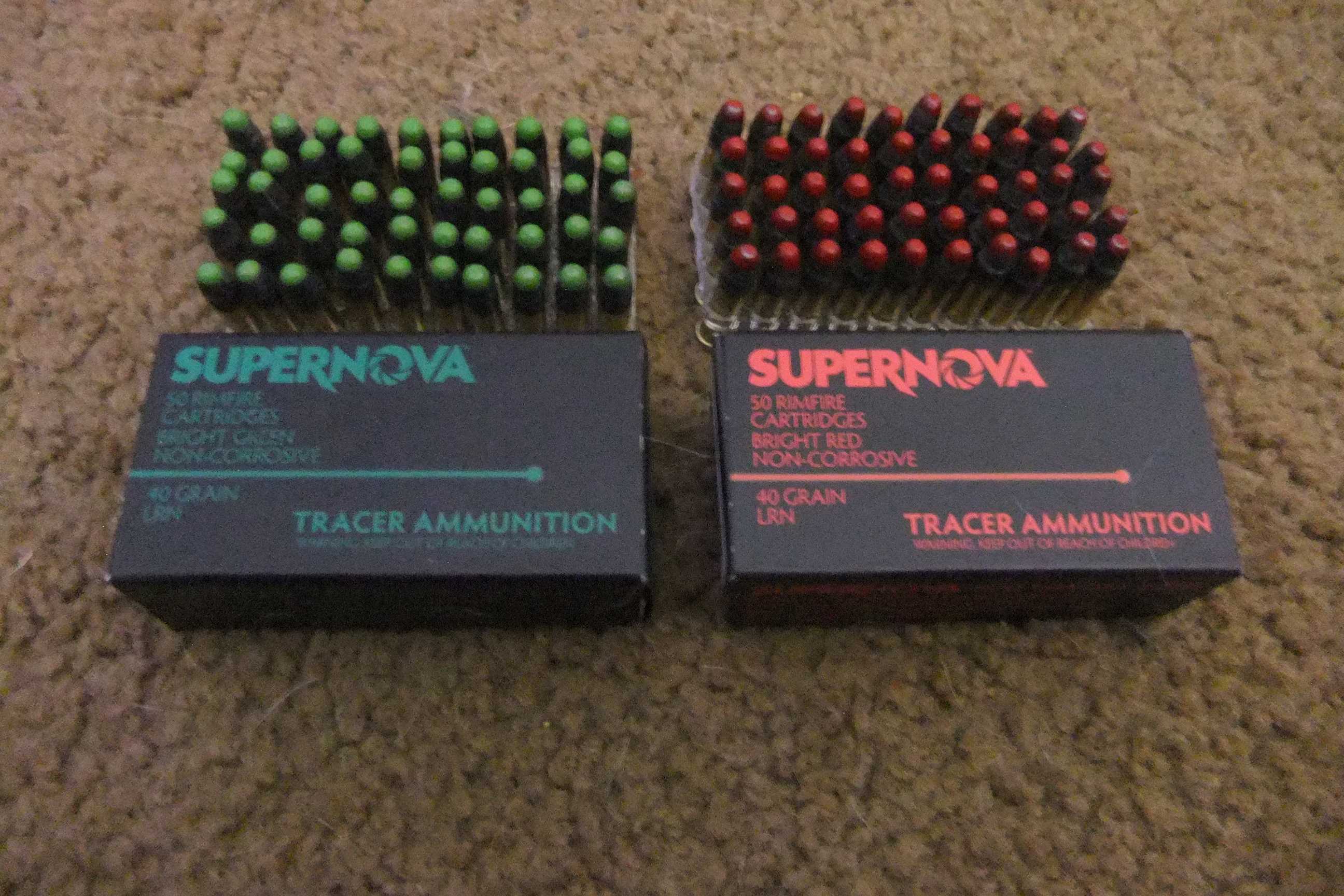 Super Nova Tracer, Piney Mountain Tracer, New Production .22LR Tracer