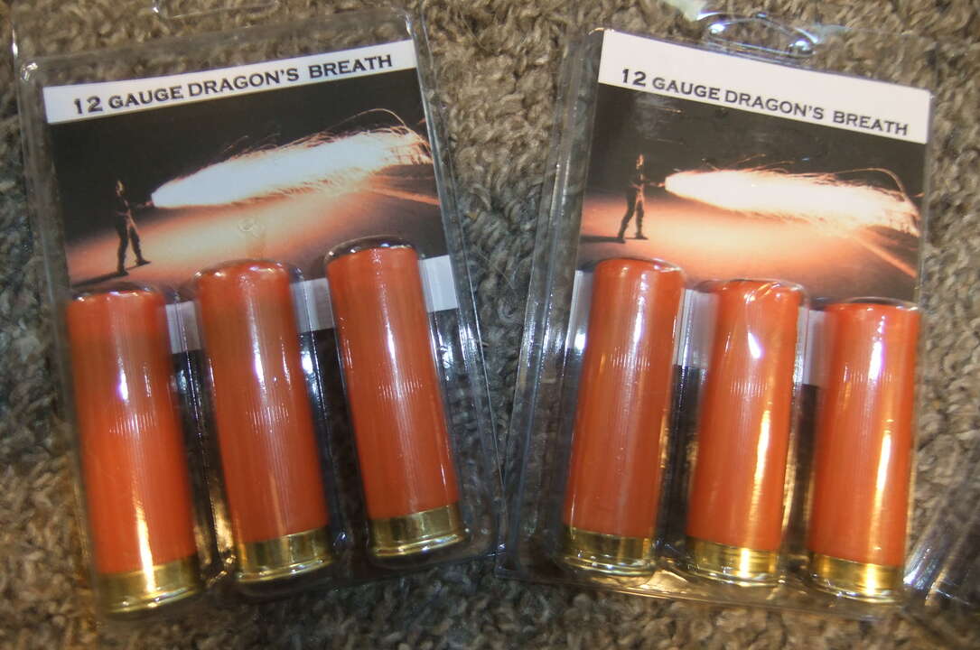 12gauge Dragons Breath, 12 gauge Dragons Buck, 12 gauge Dragons Slug